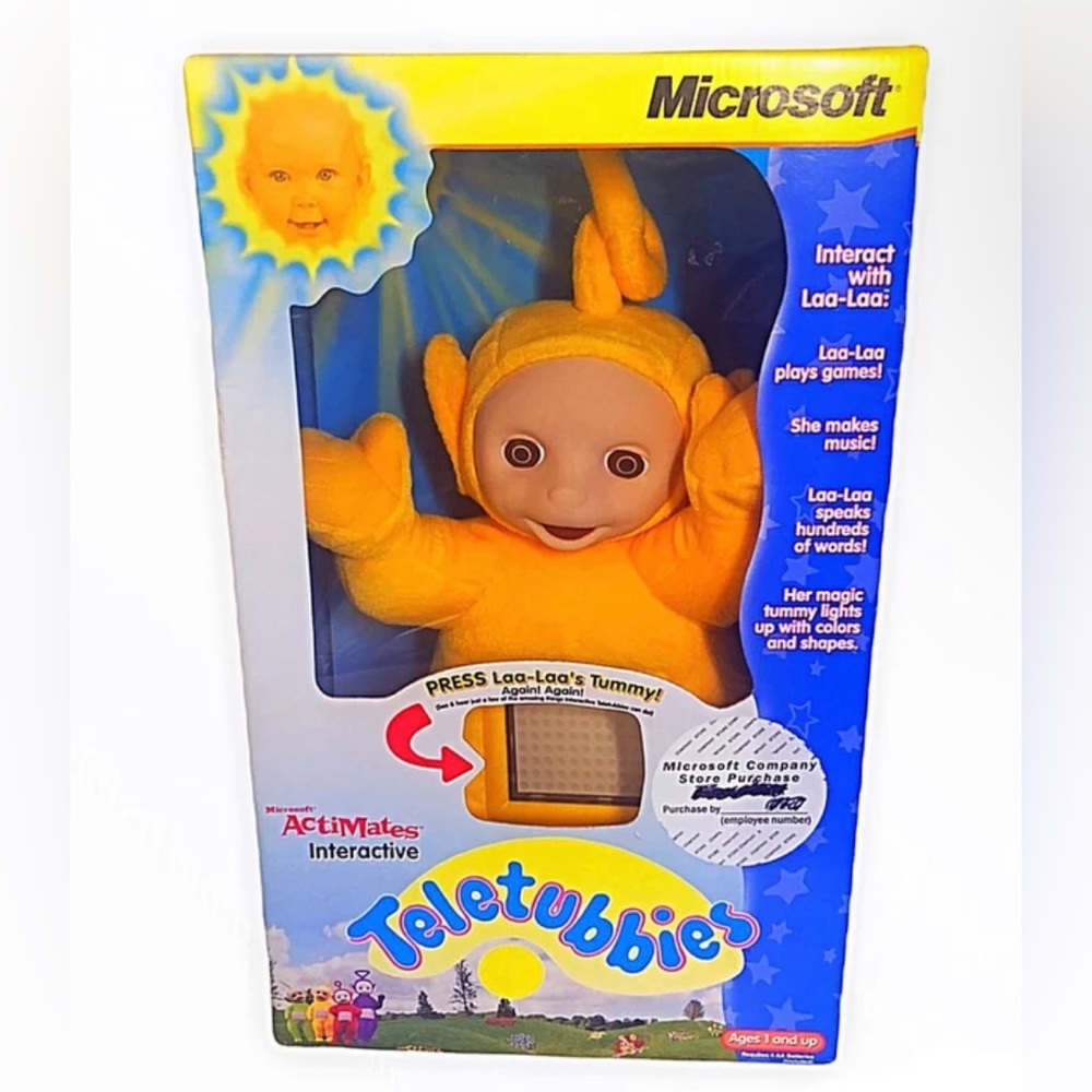 Microsoft, (1999) “La La” Teletubbies Interactive Plush Doll “New”